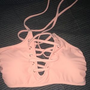 Lace Up Bikini Top Medium